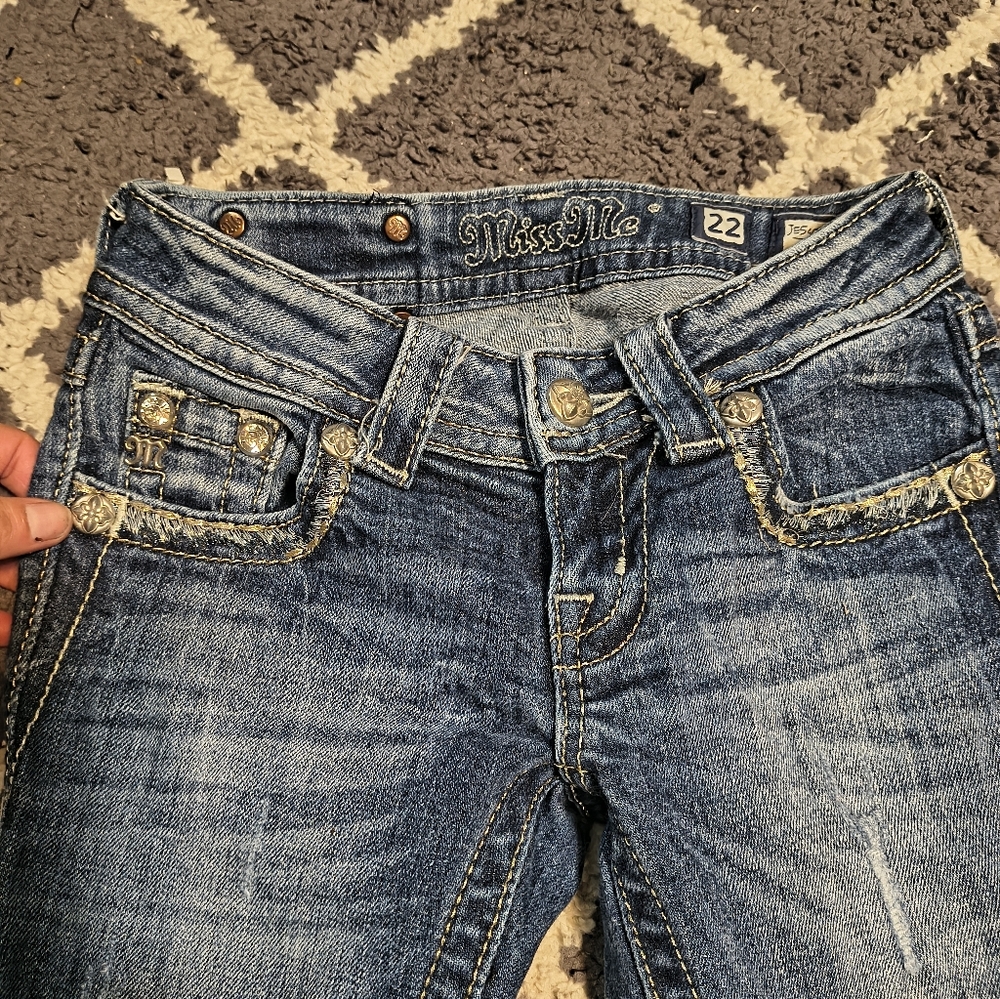 Miss Me Women's Distressed Blue Skinny Jeans